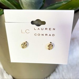 NWT LC Lauren Conrad gold shell earrings